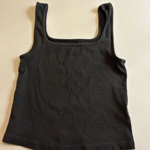 Classic Black Ribbed Tank Top